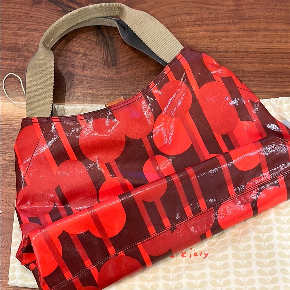 Orla Kiely Red and Brown Women's Bag
